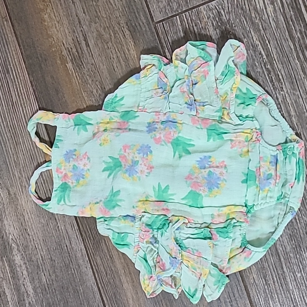 Baby Girl Romper - Ruffle Sunsuit